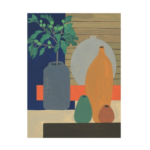Melissa Wang 'Vases on a Shelf III' Canvas Art