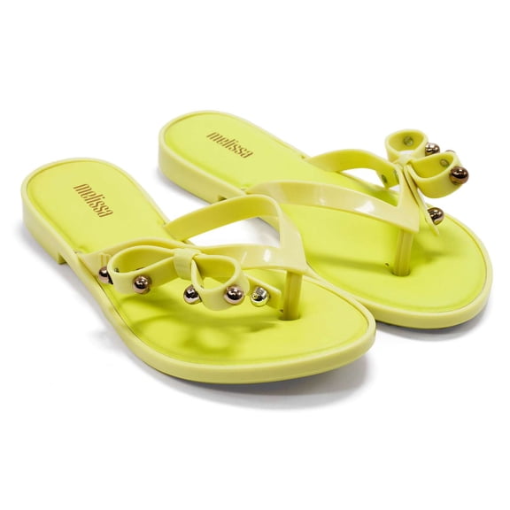Melissa Women's Flip Flop Slim Ii Fashion Sandals, Neon Green,6 M US