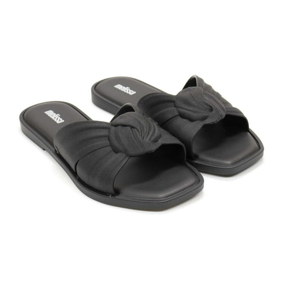 Melissa Women's Plush Sandals, Black \ Black,6 M US