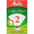 Melitta 2 Super Premium Cone Coffee Filters, White, 100 Count