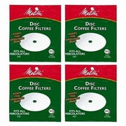 Melitta 3.5 Inch White Disc Coffee Filters Pack of 4