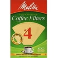 Melitta 4 Cone Coffee Filters, Unbleached Natural Brown, 100 Total