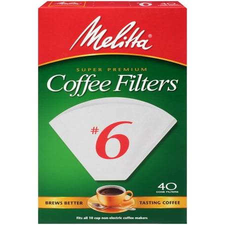 Melitta #6 White Cone Coffee Filter, 40 Ct price history and forecast - Melitta 626402