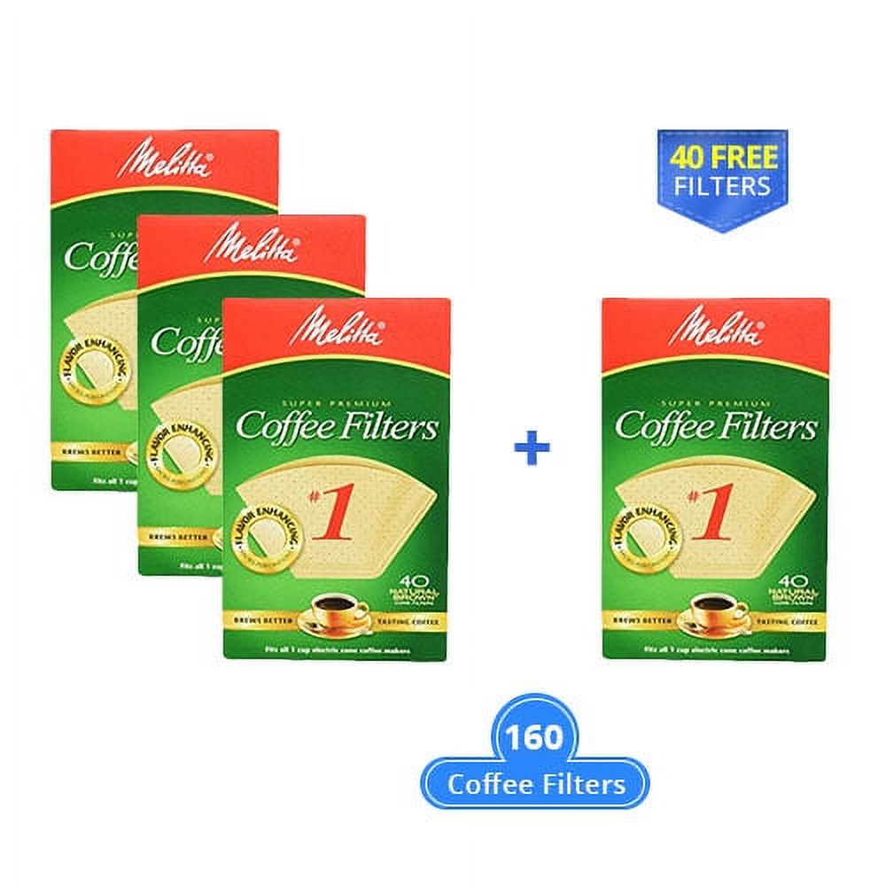 Melitta 620122 Cone Coffee Filters 40 Counts Compatible With W1CM5 (4