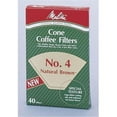 thumbnail image 1 of Melitta 624412 No. 4 Cone Coffee Filters- Natural Brown, 1 of 1