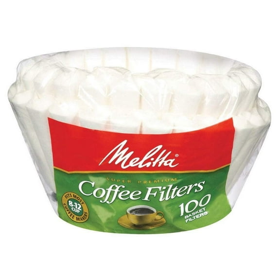 Melitta Basket Coffee Filter White - 12 Cup - 100 Pack