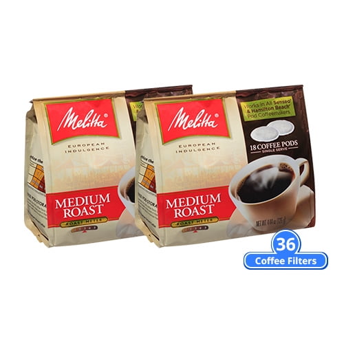 Melitta 75448 Soft Coffee Pods Medium Roast 18 Counts (2 Pack)
