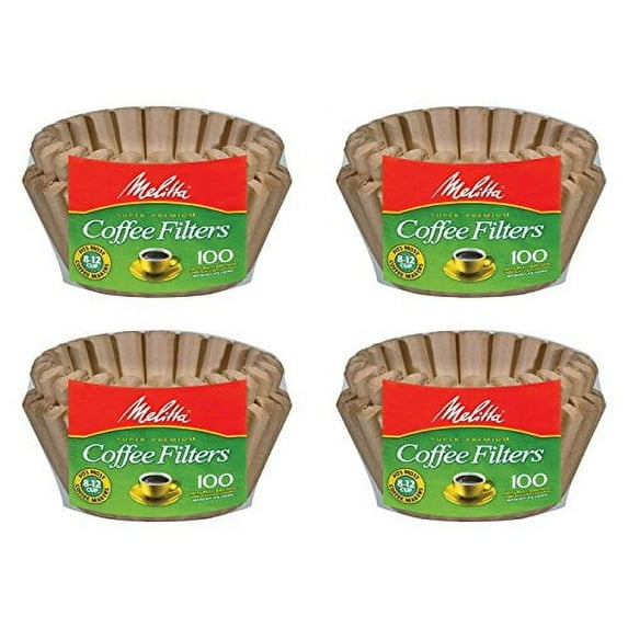 Melitta 8-12 Cup Basket Filter Paper (Natural Brown, 400 Count)