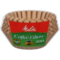 Melitta 8-12 Cup Brown Basket Coffee Filters, 200 Count