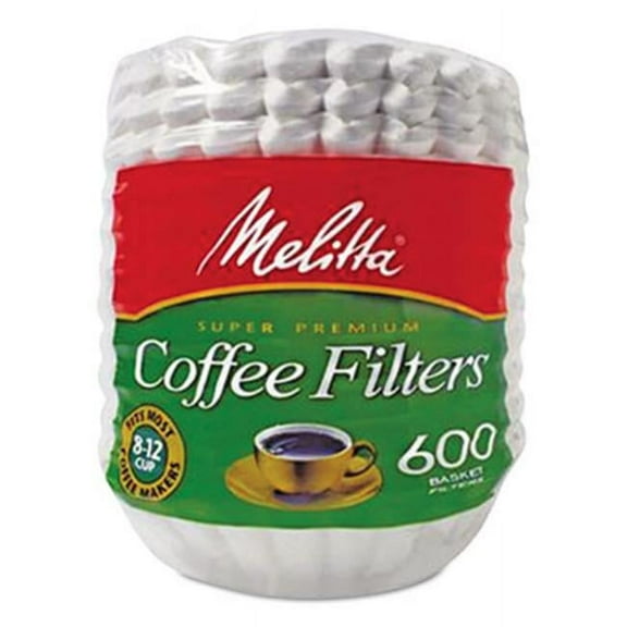 Melitta Basket Style Paper Coffee Filter, 600 Filters (MLA631132)