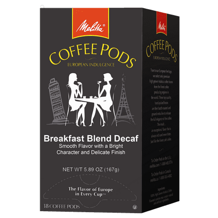 Melitta Breakfast Blend Decaf Coffee Pods, 18 Ct