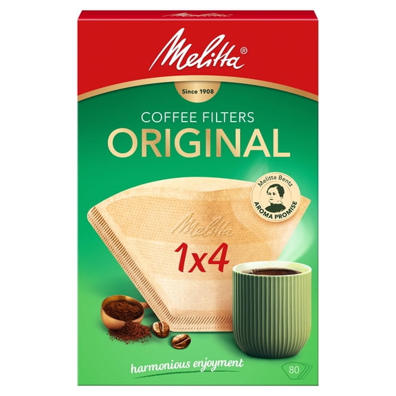 Melitta Coffee Filters Original 1x4 x80, Imported from Britain