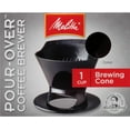 thumbnail image 1 of Melitta Filter Coffee Maker, Single Cup Pour-Over Brewer, Black, 1 Count, 1 of 1