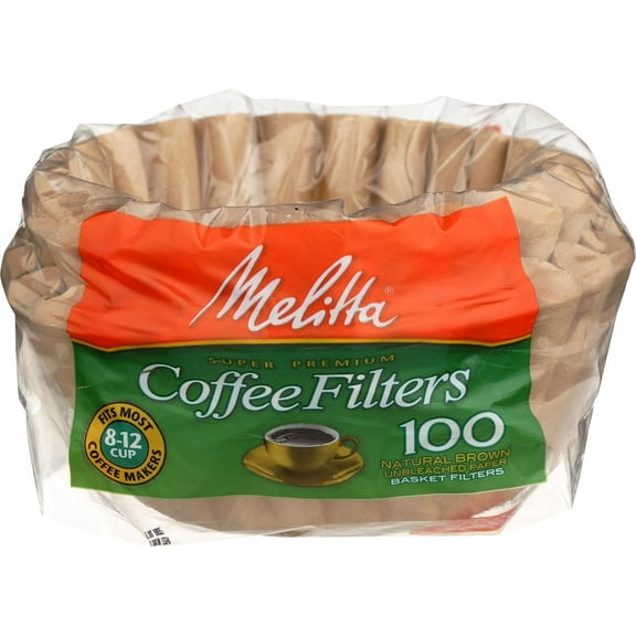 Melitta Inc, Coffee Filter Basket 8 to 12 Cup, 100 Count