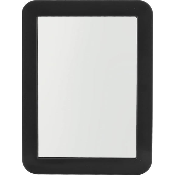 Melitta Magnetic Locker Mirror - 5" x 7" Rectangular shaped,Glass Framed for Household Refrigerator,Office Cabinet or Workshop Toolbox-Black