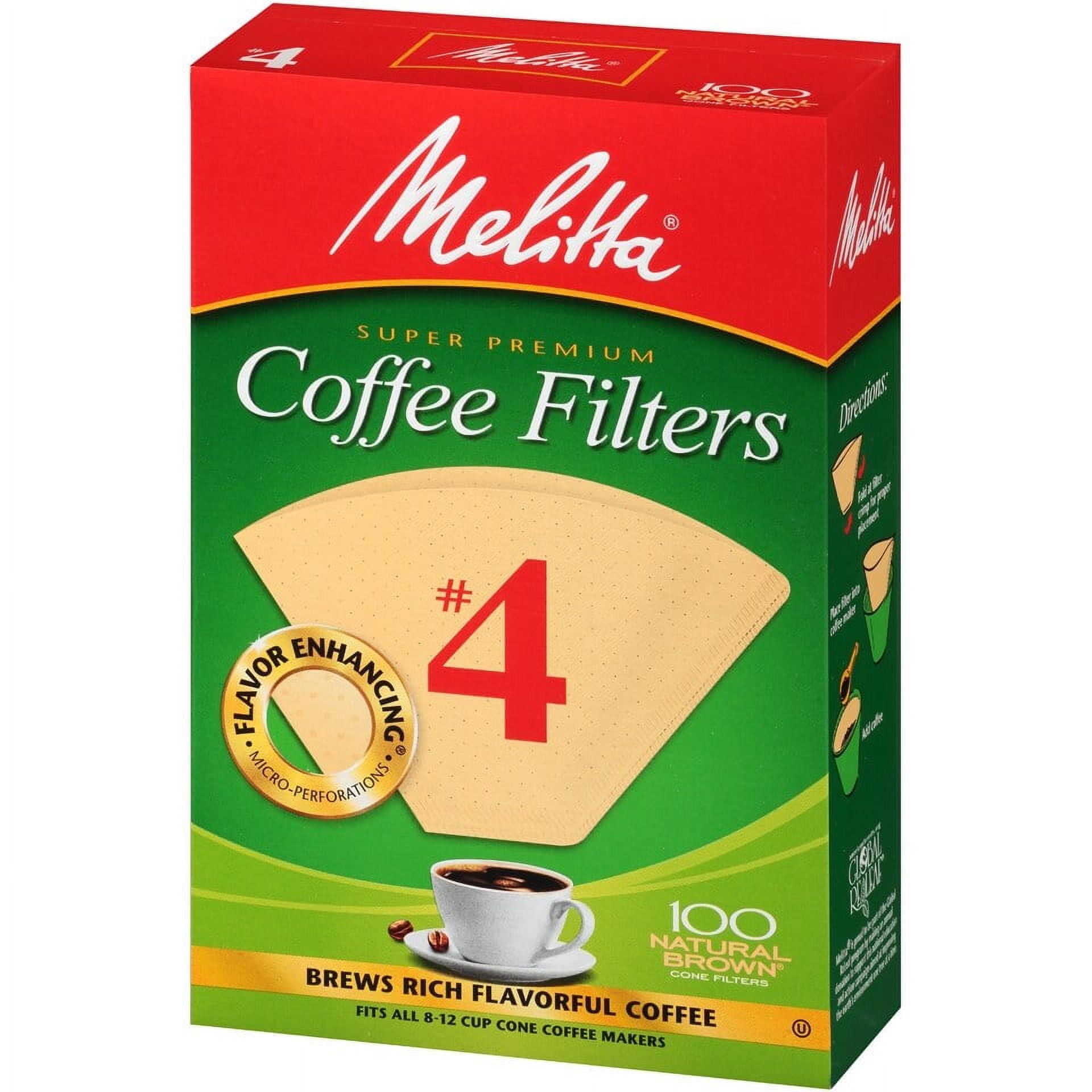 MelittaMelittta Super Premium 4 Cone Paper Coffee Filters Natural