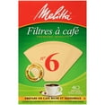 Melitta Natural Brown Cone Coffee Filters, Size 6, 40Ct