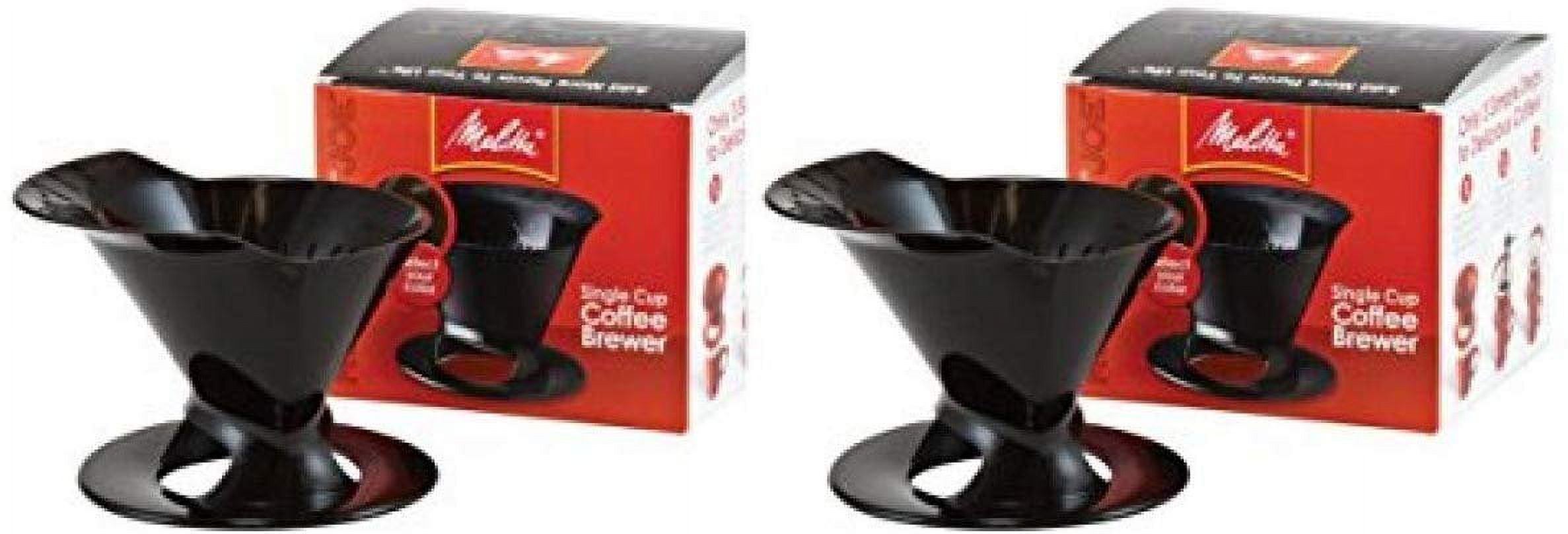 Melitta Ready Set Joe Single Cup Coffee Brewer, Black 2 Pack