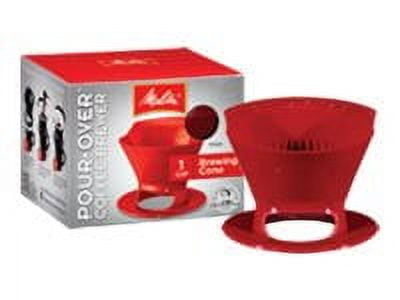 Melitta Red Pour-Over Filter Cone Coffeemaker