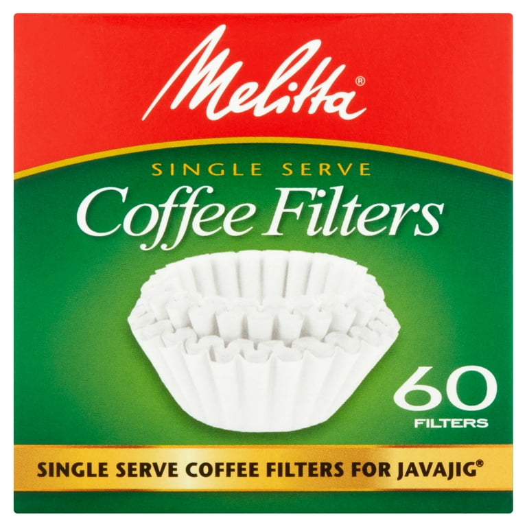 Melitta Single Serve Coffee Filters for Javajig 60 Ct