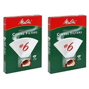 Melitta Super Premium #6 Cone Paper Coffee Filters White, 40 Count, 2 Pack