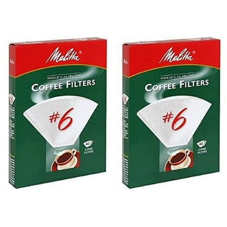 Melitta Super Premium #6 Cone Paper Coffee Filters White, 40 Count, 2 Pack price history and forecast - Melitta #6