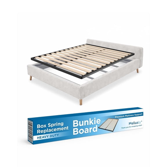 Meliusly Bunkie Board Full Size (53.3x74.3'') Heavy Duty Bed Board, Under 3" Spacing, Bed Slats, Low Profile Box Spring Replacement, Flat Bed Support Board