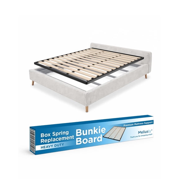 Meliusly Bunkie Board Queen Size (59.3x79.3'') Heavy Duty Bed Board, Under 3" Spacing, Bed Slats, Low Profile Box Spring Replacement, Flat Bed Support Board