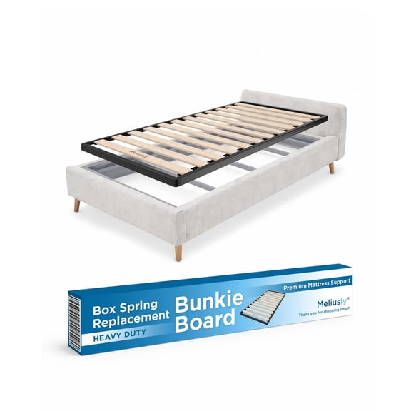 Meliusly Bunkie Board Twin Size (37.3x74.3'') Heavy Duty Bed Board, Under 3" Spacing, Bed Slats, Low Profile Box Spring Replacement, Flat Bed Support Board
