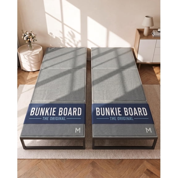 Meliusly Original Bunkie Board Twin Size 2-Pack (38x75 Each) - Non-Slip Breathable Bed Support Board for Slatted Bed Frame, Anti-Sag Under Bed Support, Noise Minimizing Moisture Resistant