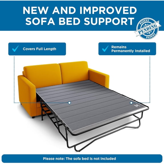 Meliusly Permanently Installed Sleeper Sofa Support Board (Twin Size - Patent Pending) Reinforced Wood Sofa Bed Support, Pull Out Couch Mattress Board, Sleeper Bar Shield, SleeperSaver
