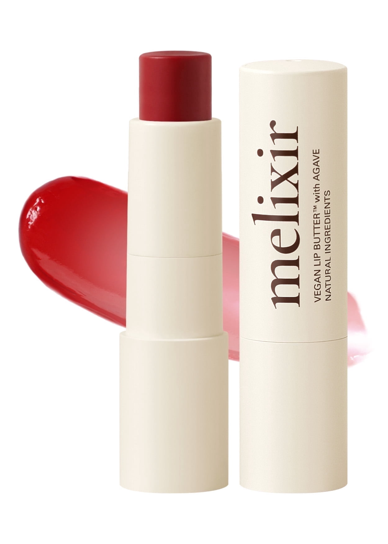 Melixir Flutter Melixir, Vegan Lip Butter, Red Velvet, Hydrating Tinted Lip Balm Stick ...