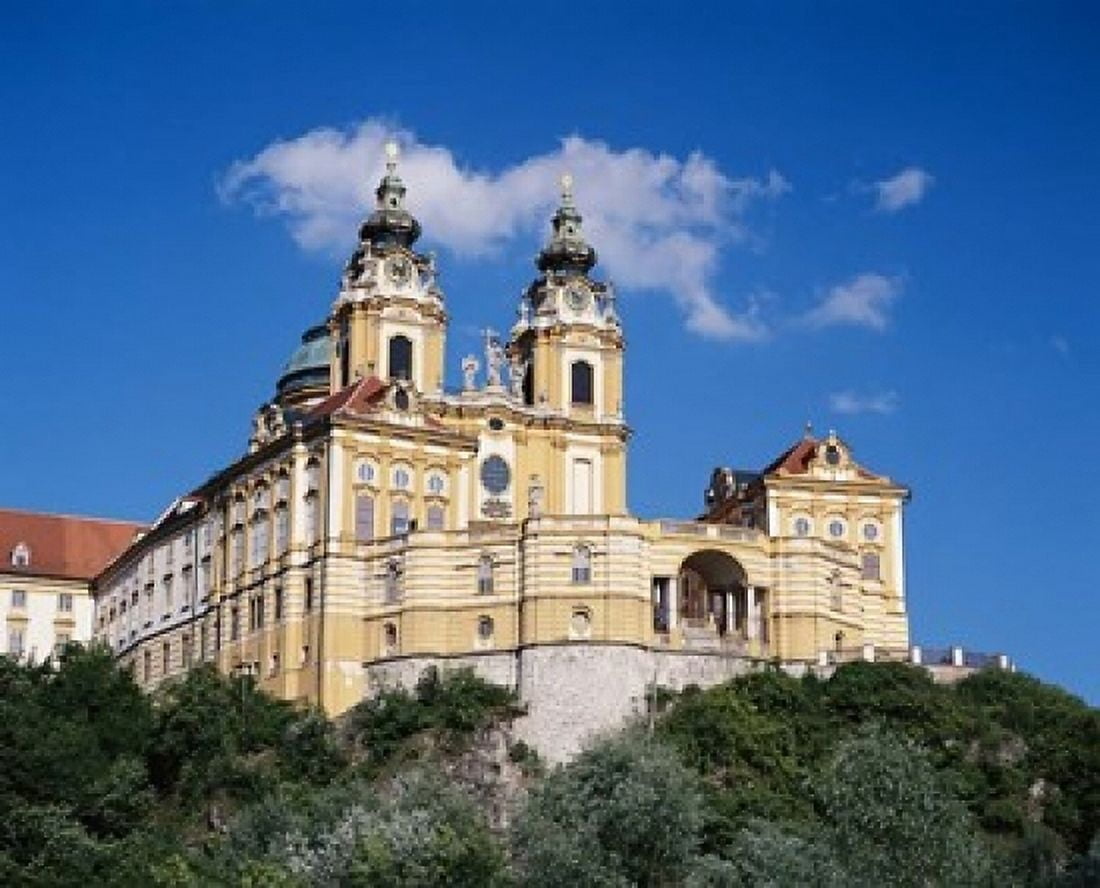 Melk Abbey Austria Canvas Art - Walter Bibikow DanitaDelimont (24 x 18)
