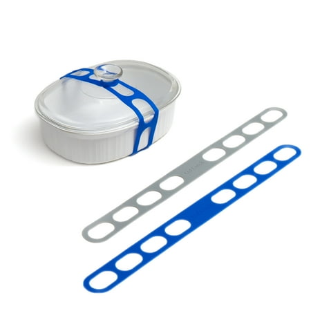 Mella Lid Latch 6-8 qt Blue/Grey Silicone Baking Dish & Casserole
