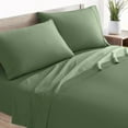 thumbnail image 1 of Mellanni 4 Piece 100% Cotton Bed Sheet Set, 400 Thread Count, Deep Pocket, Full, Green, 1 of 7