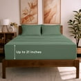 thumbnail image 1 of Mellanni 6 Piece Bed Sheet Set Brushed Microfiber, Extra Deep Pocket, Full, Sage, 1 of 7
