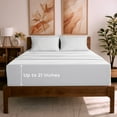 thumbnail image 1 of Mellanni 6 Piece Bed Sheet Set Brushed Microfiber, Extra Deep Pocket, King, White, 1 of 7