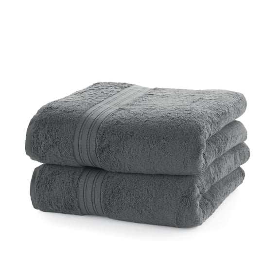 Mellanni Bath Sheets 100% Cotton Towels 35"x70", 2 Pack, Gray