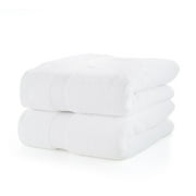 Mellanni Bath Towels 100% Cotton 27"x54", 2 Pack, White