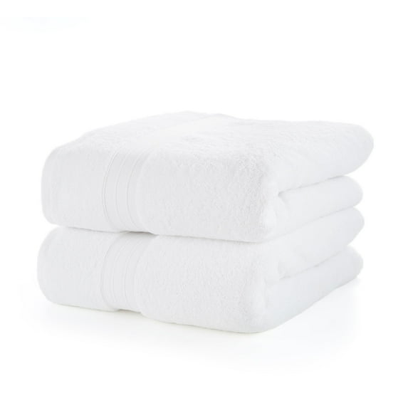 Mellanni Bath Towels 100% Cotton 27"x54", 2 Pack, White