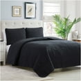 thumbnail image 1 of Mellanni Bedspread Coverlet Set Black - Reversible Bedding Cover - Oversized Quilt Set, 3 Piece, Full / Queen, Black, 1 of 8
