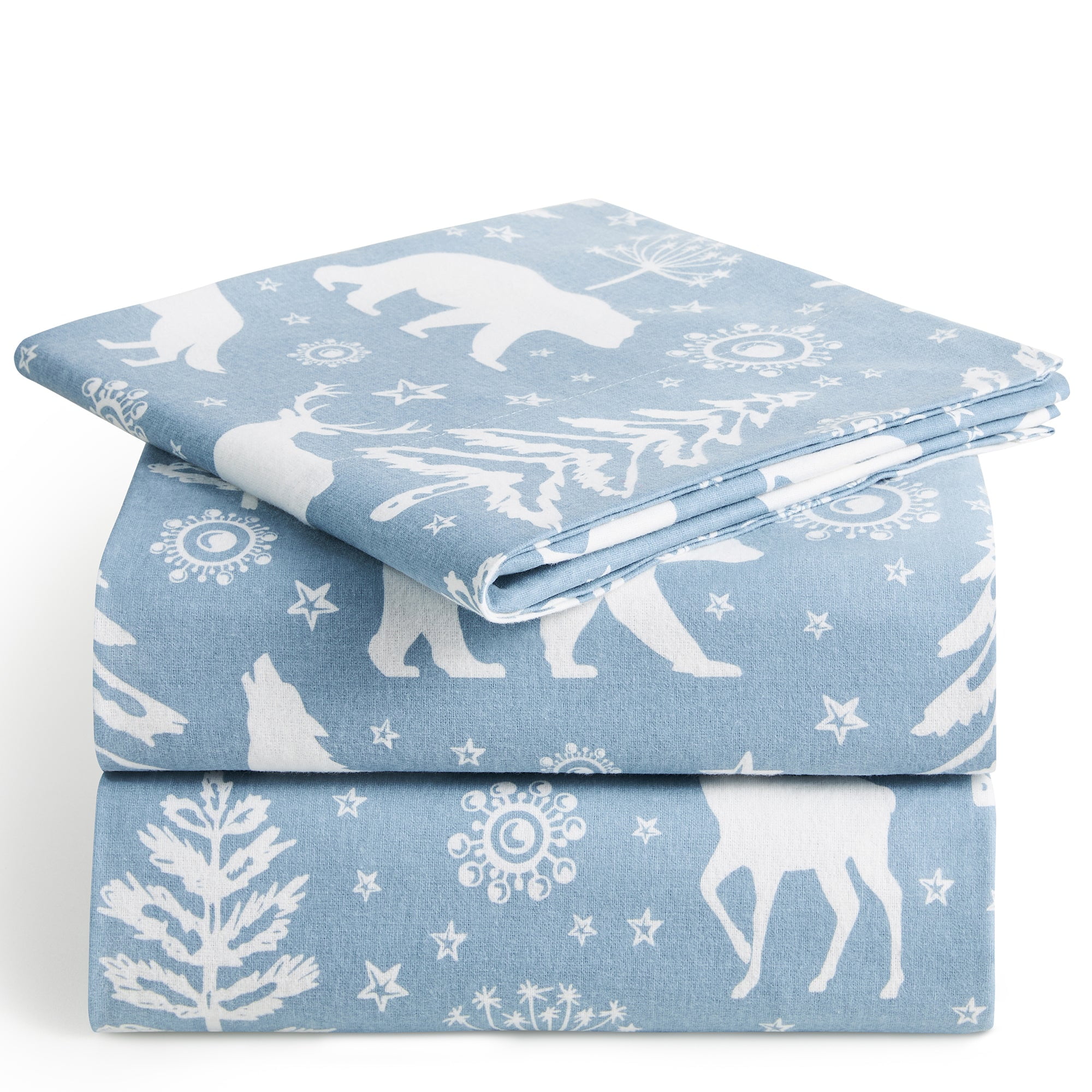 Mellanni Cotton Flannel 3 Piece Sheet Set, Lightweight Deep Pocket Bed