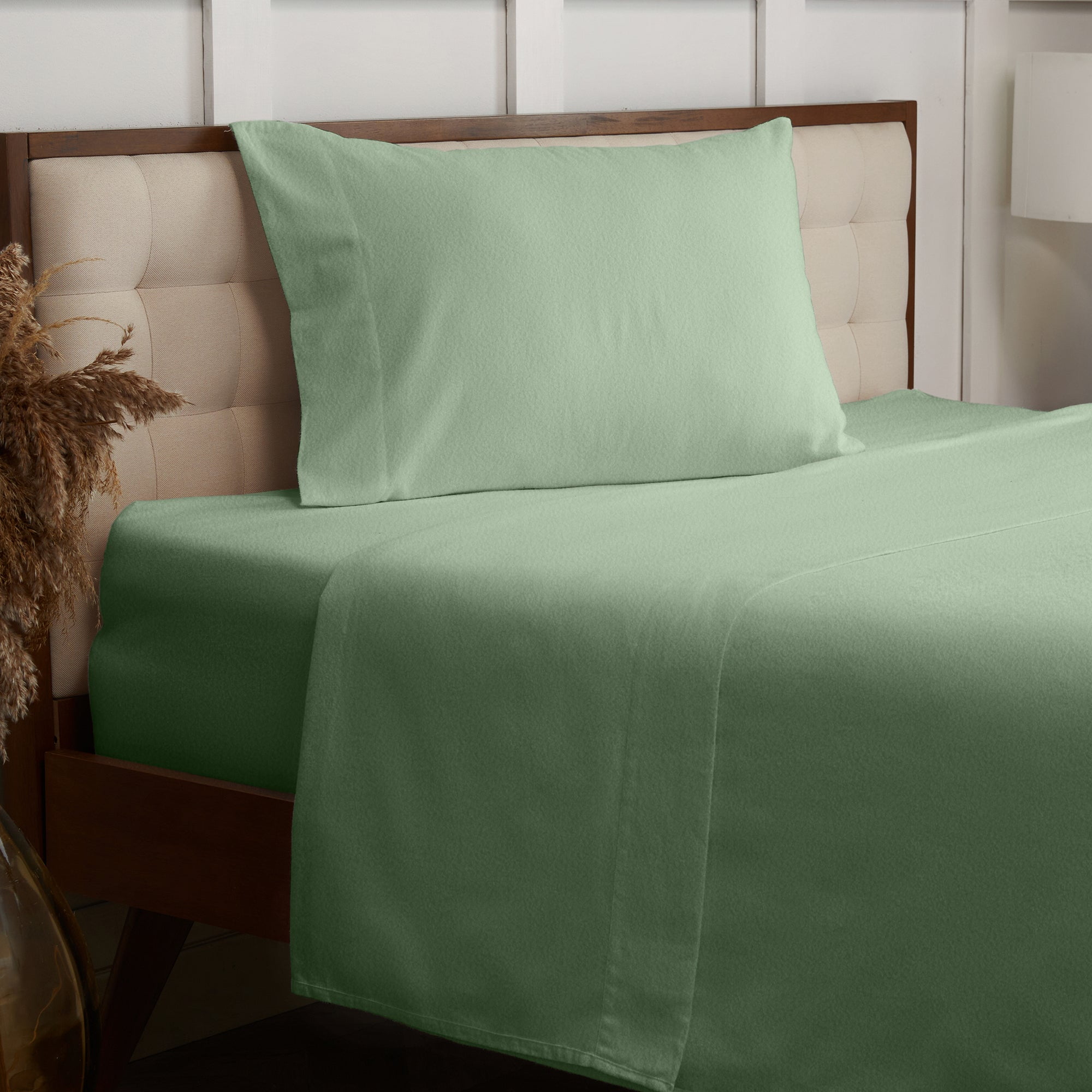 Mellanni Cotton Flannel 3 Piece Sheet Set, Lightweight Deep Pocket Bed