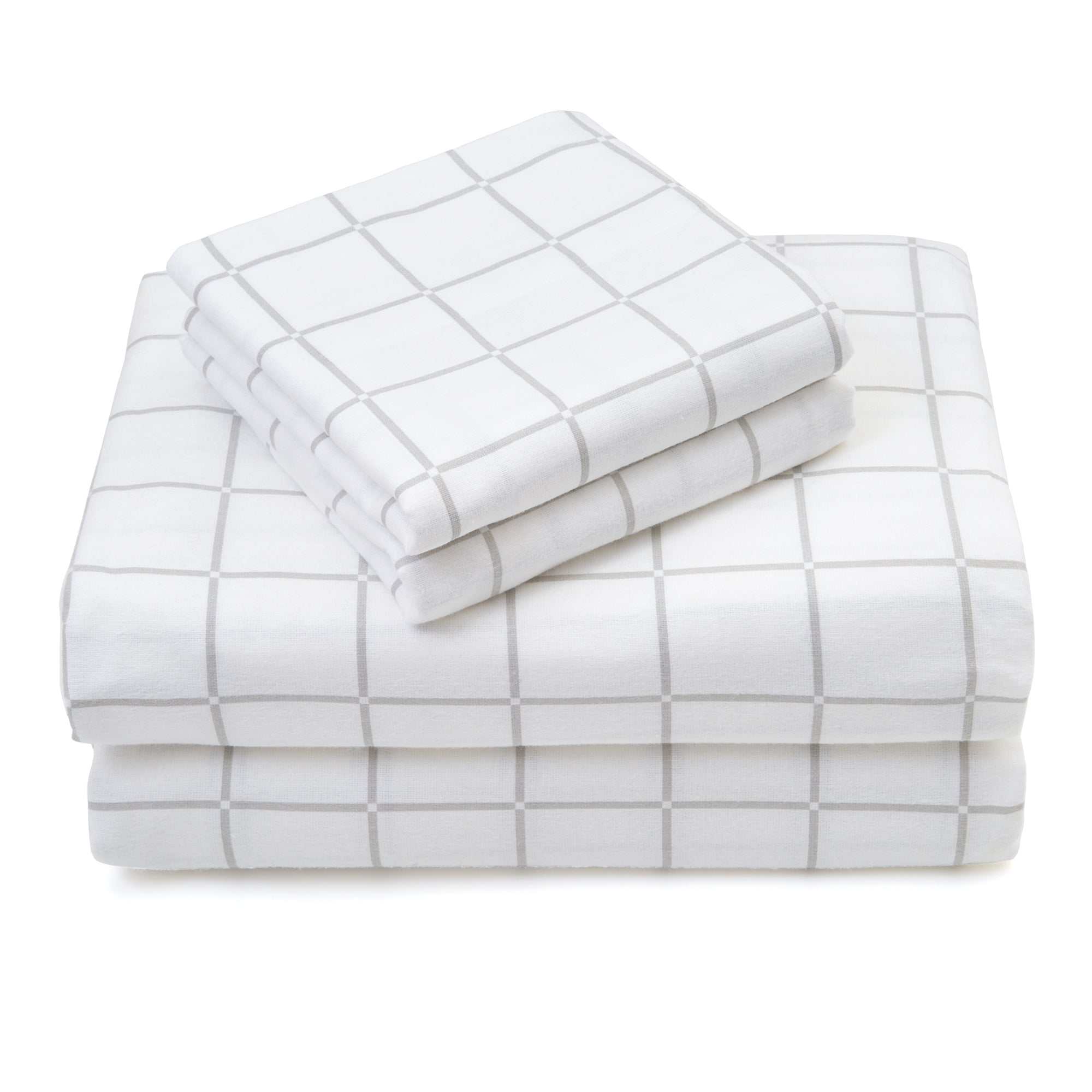Mellanni Cotton Flannel 4 Piece Sheet Set, Lightweight Deep Pocket Bed