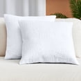 thumbnail image 1 of Mellanni Decorative Throw Pillow Covers with Pinsonic Quilt Stitching, 16x16, White, 2 Count, 1 of 6