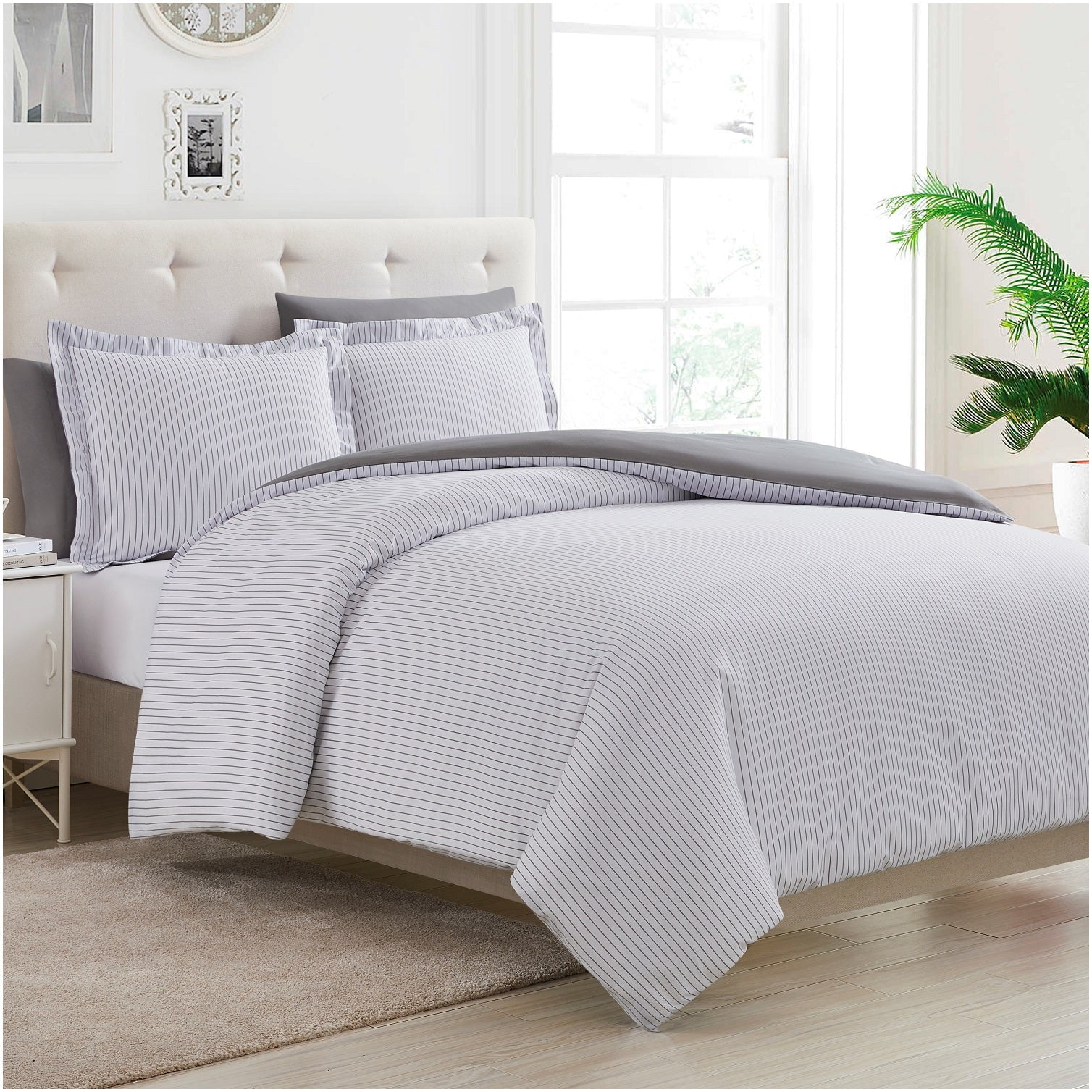 Mellanni Duvet Cover Set Iconic Collection Double Brushed Microfiber, 3