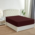 thumbnail image 1 of Mellanni Extra Deep Pocket Fitted Sheet up to 21", Microfiber, 1 Piece Full, Brick Red, 1 of 7