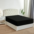 thumbnail image 1 of Mellanni Extra Deep Pocket Fitted Sheet up to 21", Microfiber, 1 Piece Twin, Black, 1 of 7