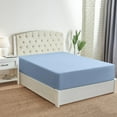 thumbnail image 1 of Mellanni Extra Deep Pocket Fitted Sheet up to 21", Microfiber, 1 Piece Twin, Blue Hydrangea, 1 of 7