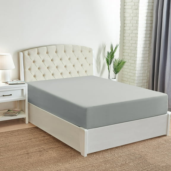 Mellanni Fitted Sheet with up to 16" Deep Pocket, Soft Microfiber, 1 Piece King, Spa Mint